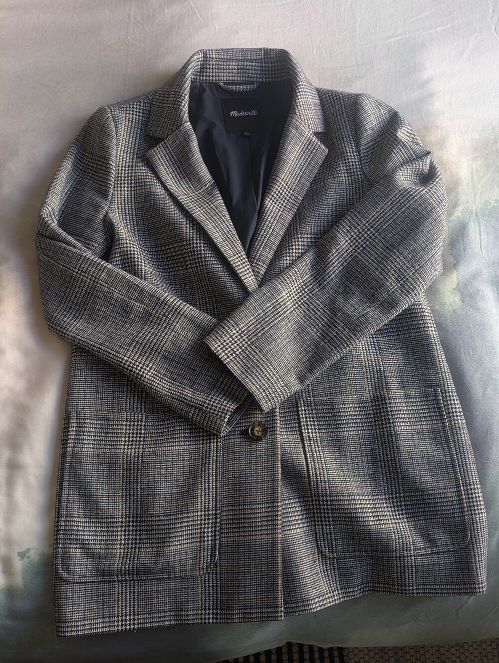 Madewell Dorset Blazer - Navy Glen Plaid